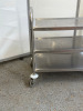 Stainless Steel Triple Layered Mobile Trolley. Size H70 x W80 x D43cm. - 3