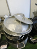 Large Quantity of Commercial Kitchen Accessories to Include: 6 x Metal Collanders, 30 x Assorted Metal GN Containers, 20 x Assorted Sized GN Lids, 2 x Metal Cooking Trays, 3 x Skillet Pans, 6 x Woks, 8 x Assorted Sized Baskets, 4 x Metal Measuring Jugs, 1 - 2