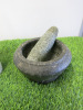 Stone Morta & Pestle & Vogue Cream Charger. - 2