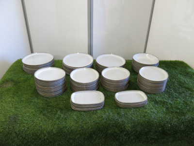 Quantiry of Ikea Crockery to Include: 26 x Large Plates, 44 x Side Plates, 9 x Bowls & 9 x Serving Plates.