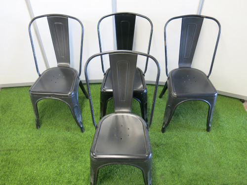28 x Black Metal Bistro Chairs