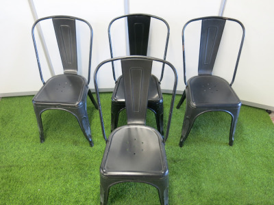 28 x Black Metal Bistro Chairs