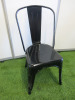 28 x Black Metal Bistro Chairs - 2