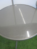 5 x Grey Metal Outdoor Tables with Perspex Top, Size H68 x Dia60cm. - 3
