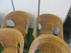 6 x Wicker Chairs. NOTE: damage to chair as viewed/pictured. - 2