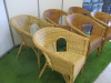 6 x Wicker Chairs. NOTE: damage to chair as viewed/pictured. - 3