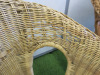 6 x Wicker Chairs. NOTE: damage to chair as viewed/pictured. - 4