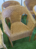 6 x Wicker Chairs. NOTE: damage to chair as viewed/pictured. - 6