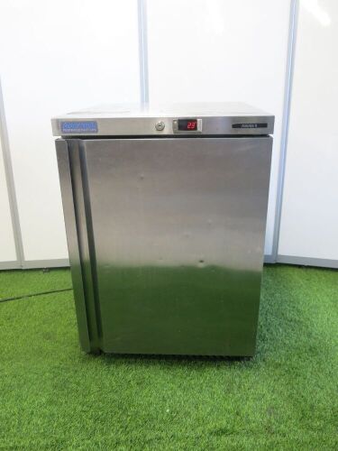 Artica Stainless Steel Undercounter Refigerator, Model HEC907, S/N 2201002, Size H86 x W60 x D65cm.