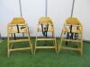 3 x Childrens Wooden High Chairs to Include: 2 x Bolero & 1 x Other. - 5