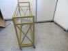 Mobile Gold Painted Metal Framed Glass 2 Tiered Trolley, Size H81 x W97 x D33. - 6