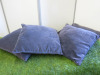 4 x Dark Blue Cushions, Size 60 x 60cm. - 4