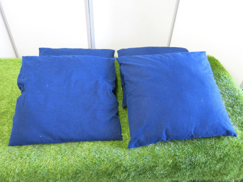 4 x Navy Blue Cushions, Size 45 x 45cm.