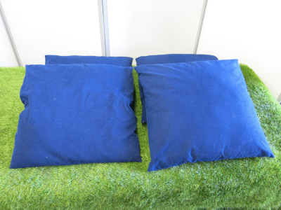 4 x Navy Blue Cushions, Size 45 x 45cm.