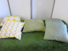 5 x Assorted Coloured Cushions, Size 40 x 40cm.