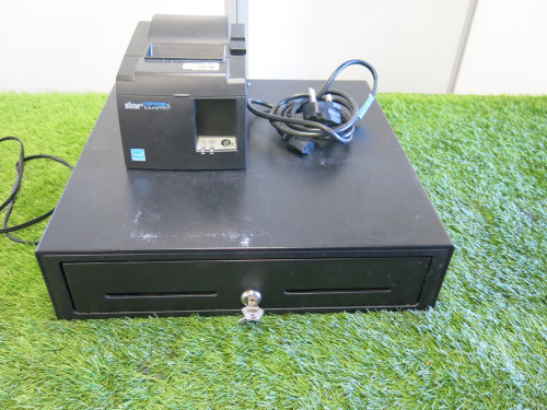 Star TSP100III Printer & Metal Cash Drawer with Key.