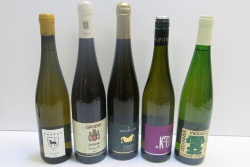 6 x Bottles of Assorted Riesling Wine with 5 x 750ml & 1 x x 375ml.