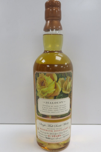 Rosebanks Distillery Jealousy Single Malt Scotch Whisky, 21 Years Old, 700ml.
