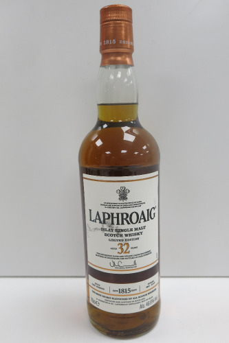 Laphroaig Islay Single Malt Limited Edition Scotch Whisky, 32 Years Old, 700ml.