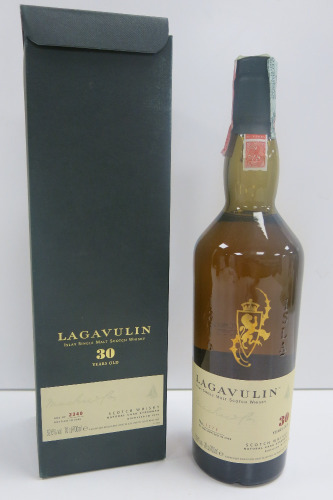 Lagavulin Islay Single Malt Scotch Whisky, 30 Years Old, 700ml, in Original Case.