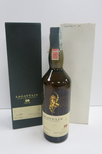 Lagavulin Islay Single Malt Scotch Whisky, 30 Years Old, 700ml, in Original Case.