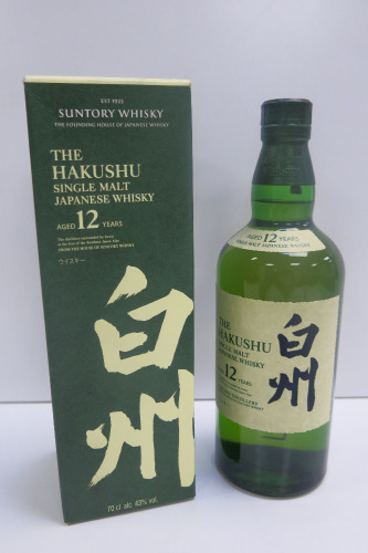 The Hakushu Suntory Single Malt Japanese Whisky, 12 Years Old, 700ml, in Original Box.