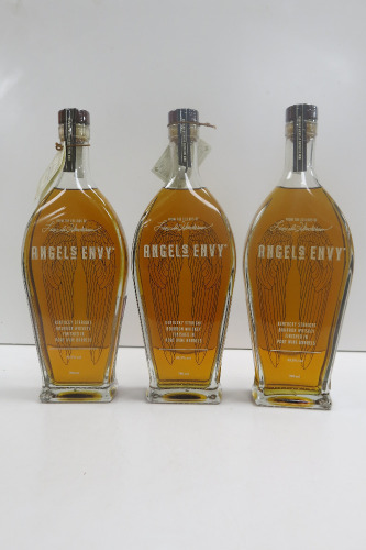 3 x Angels Envy Kentucky Straight Bourbon Whisky, 700ml.