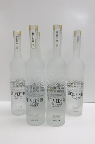 6 x Belvedere Organic Vodka. 700ml.