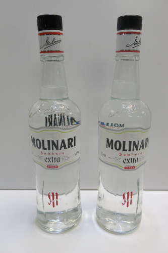 2 x Molinari Sambuca Extra, 700ml.