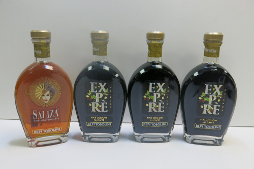 4 x Bottles of Bepi Tosolini to Include: 3 x Fine Liquore al Caffe & 1 x Saliza Amaretto.