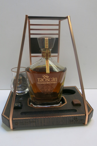 Unsealed The Taoscan Single Malt Irish Whisky, 700ml, Comes with Custom Tasting Glass, Presentation Stand, 2 x Stone Ice Cubes & Coaster. (As Viewed).