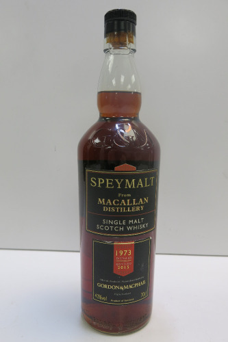 Unsealed Speymalt from Macallan Single Malt Scotch Whisky, Distilled 1973, Bottled 2015.