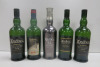 5 x Unsealed Ardbeg Single Malt Scoth Whisky to Include: 25 Years Old, 2 x 10 Years Old, Corryvreckan The Ultimate & Supernova The Ultimate.
