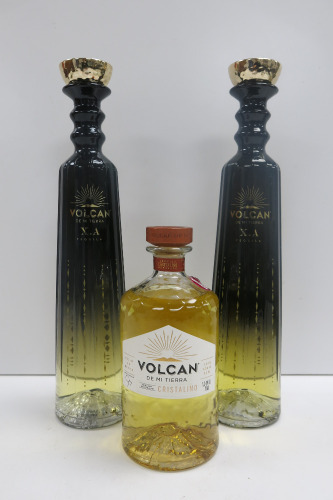 3 x Unsealed Assorted Bottles of Volcan Tequila (As Viewed).