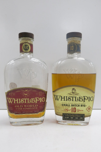 2 x Unsealed Whistlepig Straight Rye Whisky to Include: 12 Years Old & 10 Years Old.