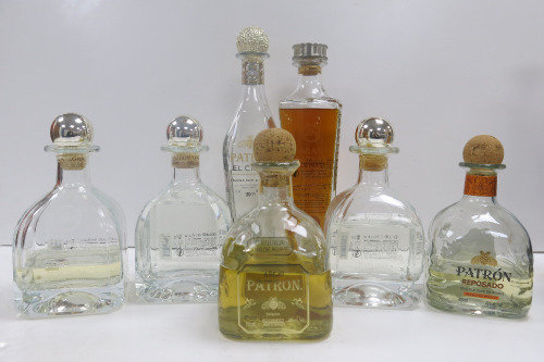 7 x Unsealed Patron Tequila to Include: 3 x Gran Platinum Silver, 1 x Reposado, 1 x Anejo, 1 x Gran Piedra & 1 x El Cielo.