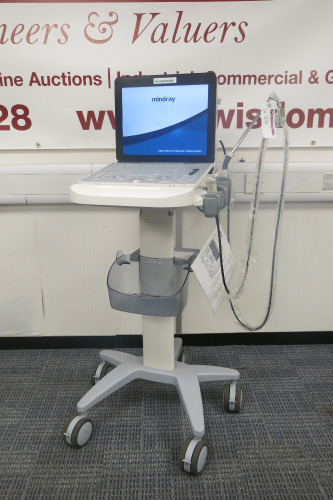 Mindray Digital Ultrasonic Diagonstic Portable Imaging System, Model DP-50VET, S/N HJ4-12000495, YOM 02/2022. Comes with Quick Guide & Mindray Ultrasound Mobile Trolley.