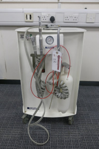 Airwave Mobile Dental Unit. Comes with Metal Mobile Housing Unit, 3 x Dental Instruments, Foot Pedal & iBambi 75/150 Silent Air Medical Dental Compressor.