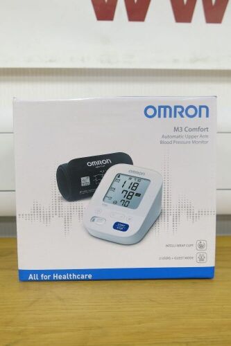 Box of 7 x Monron M3 Comfort Automatic Upper Arm Blood Pressure Monitors.