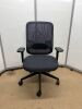 5 x Orangebox Do Black Office Swivel Chairs with Mesh Back, Fabric Seat & Tilt Limiter.