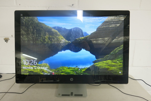 HP Pavilion 26.5" All in One PC, Running Windows 10 Home, Intel Pentium CPU G3260T @ 2.90GHz, 8GB RAM & 916GB Storage, with Power Supply.