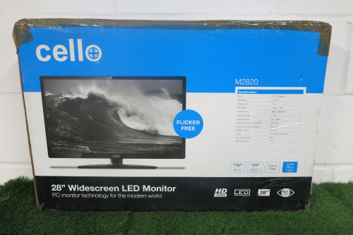 Cello 28" M2820 Wide Screen LED Monitor, in Original Box.