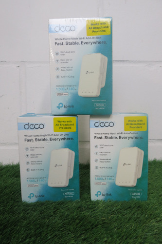 3 x Deco TP-Link Wifi Add On Units, Model AC1200.