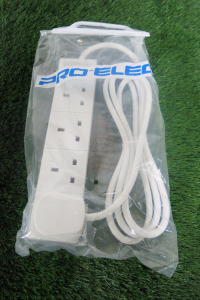 16 x Sealed/New Pro-Elec 4 Plug Surge Protected Extension Leads.