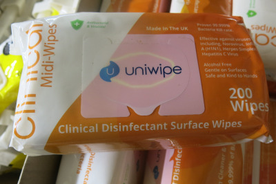 Box of 14 x 200pcs Clinell Clinical Disinfectant Wipes.