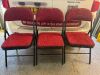 25 x Folding Dark Red Fabric Chairs.