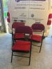 25 x Folding Dark Red Fabric Chairs. - 5