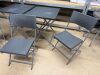 2 x Folding Rattan Plastic Outdoor Tables & 3 x Matching Chairs - 3