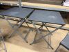 2 x Folding Rattan Plastic Outdoor Tables & 3 x Matching Chairs - 4