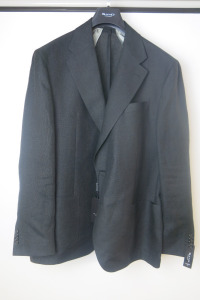 Sand Copenhagen Angelico Lino Italian Fabric Black Suit Blazer, Size 56. RRP &pound;500.